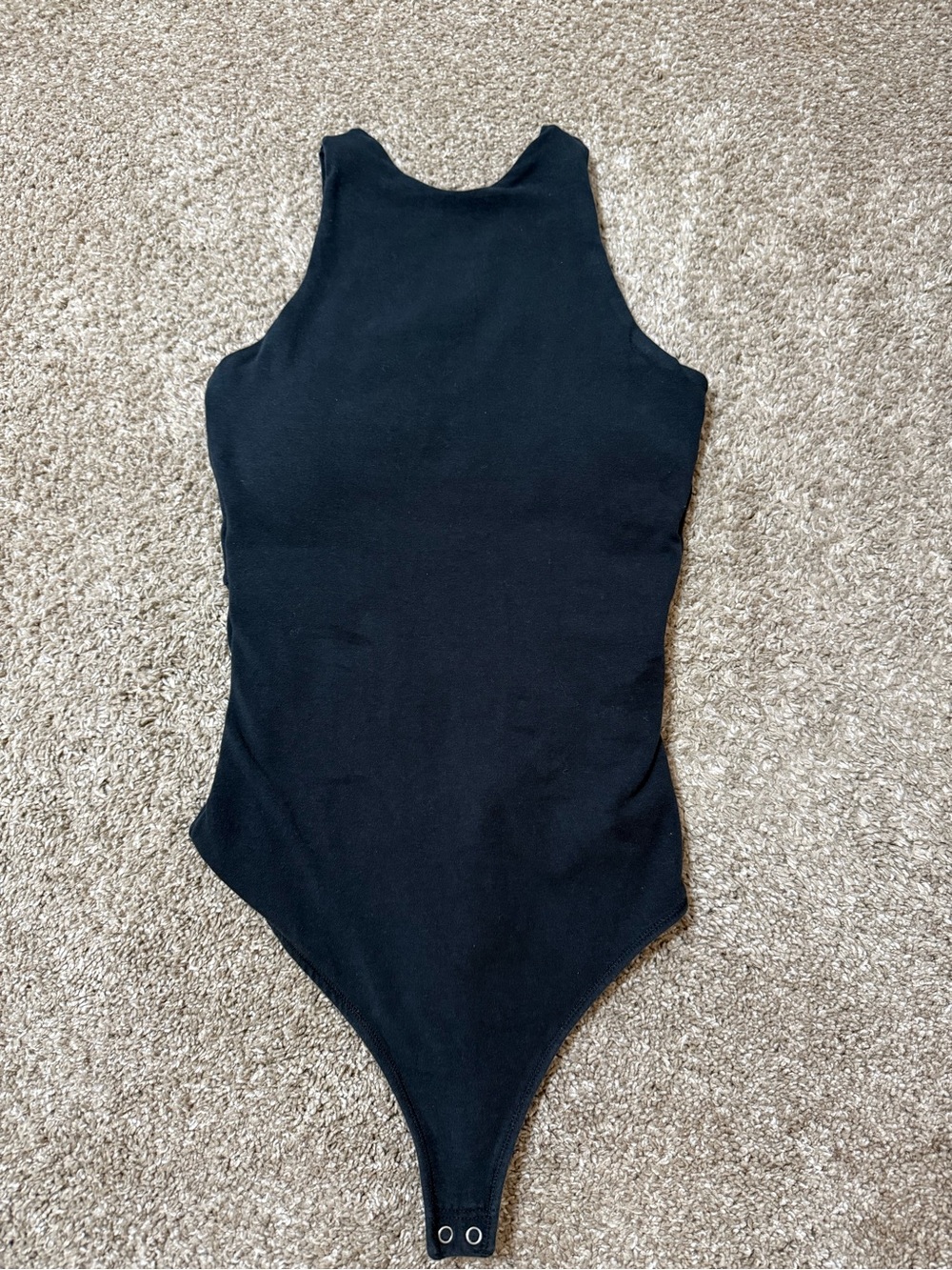 Abercrombie & Fitch Black Ribbed High-Neck Bodysuit